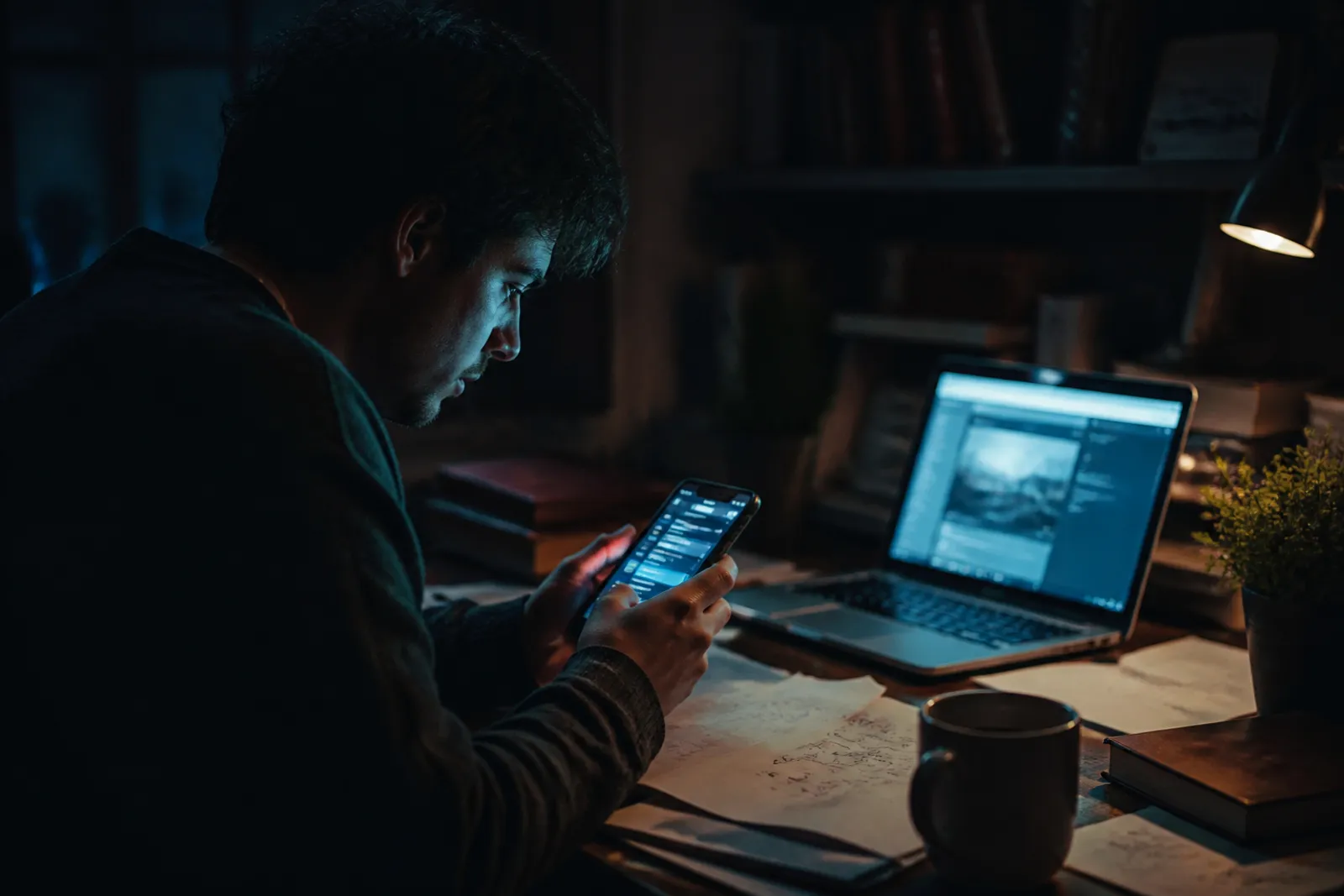 A user engaged in deep research using the Torch search engine on a smartphone.