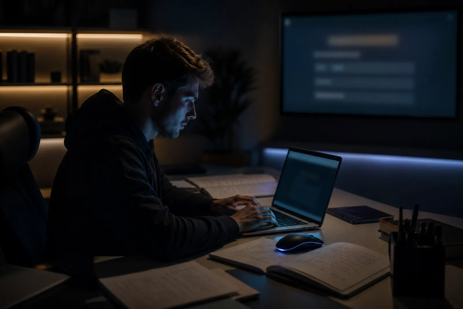 A user deeply engaged in analyzing the Torch dark web search engine on their laptop.
