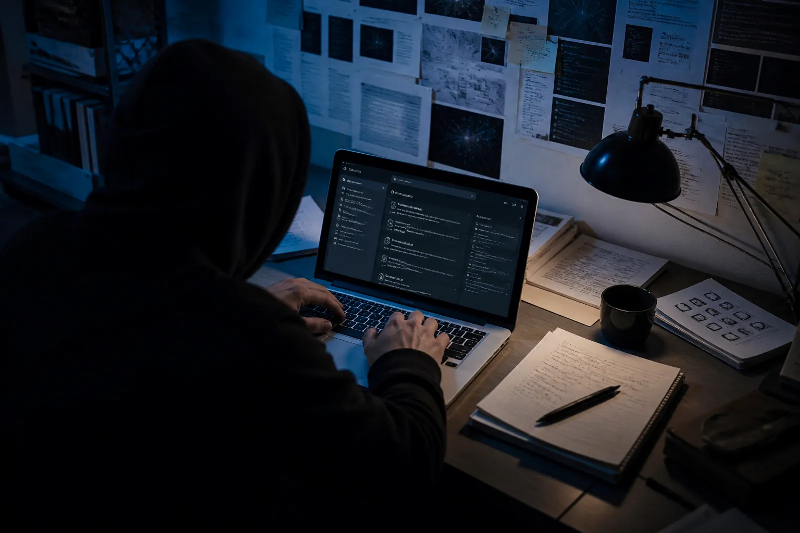 A user focuses on searching for onion links in a dark web search engine.