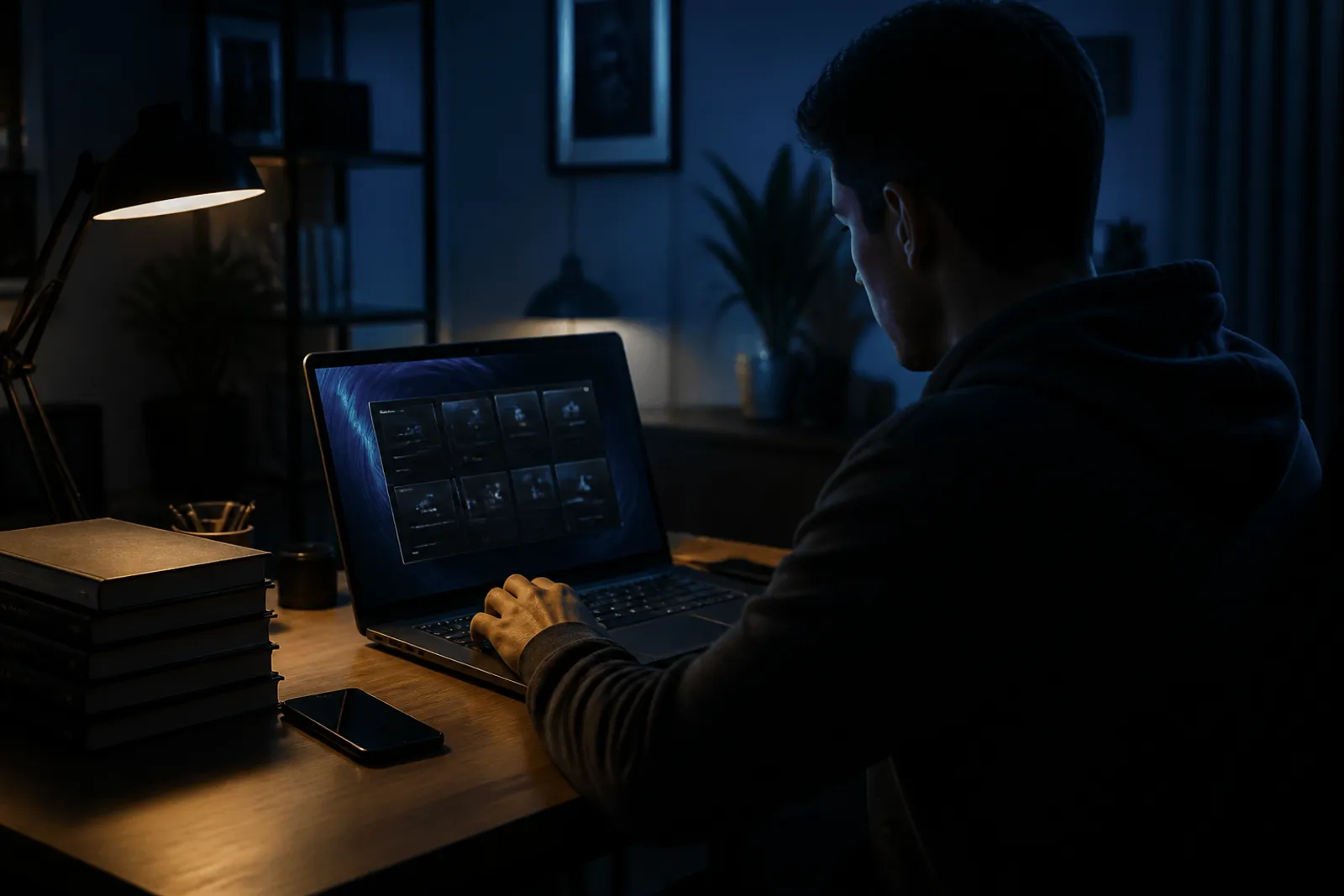 A person exploring a curated directory of .onion links on their laptop.